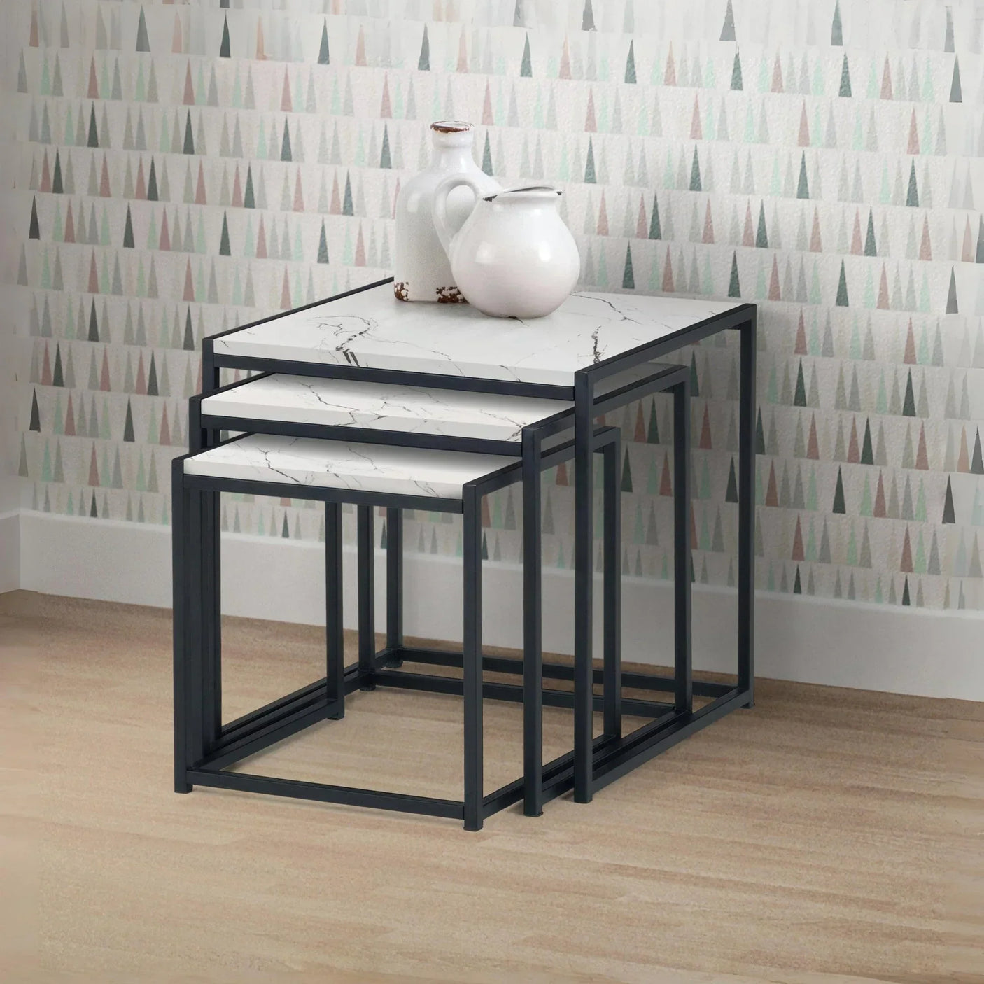 Tribeca Nest Of 3 Tables - Dark Brown - TRI501