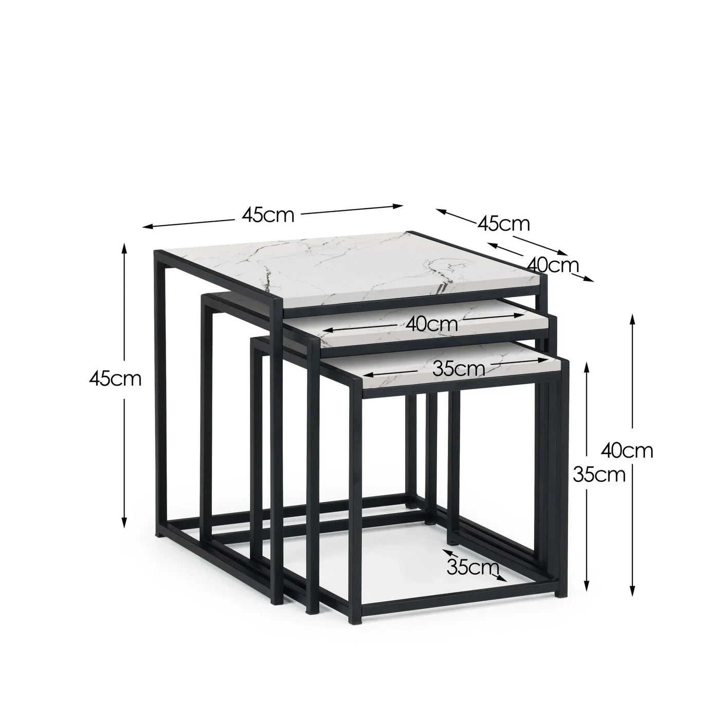 Tribeca Nest Of 3 Tables - Dark Brown - TRI501