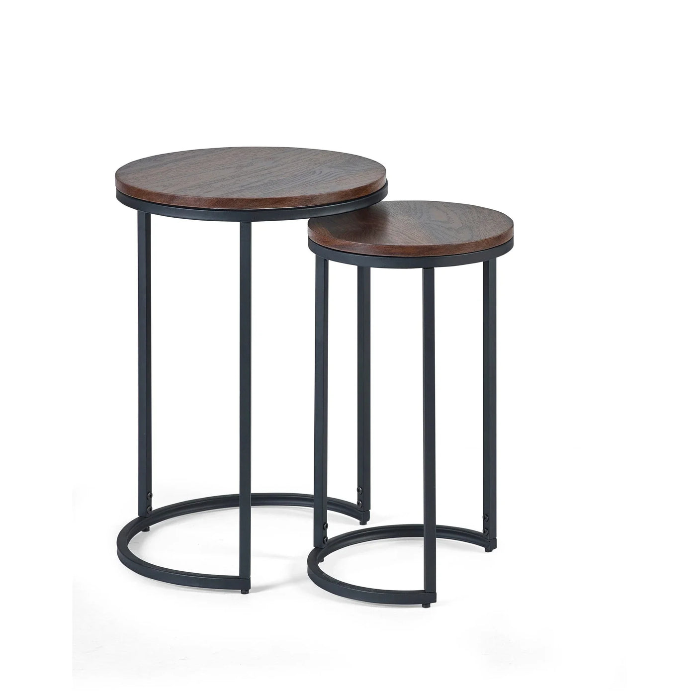 Tribeca Round Nesting Side Tables - Light Brown - TRI220