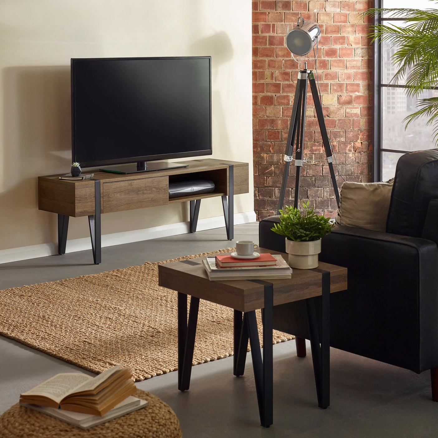 Troy TV Unit - Dark Oak - TRO001