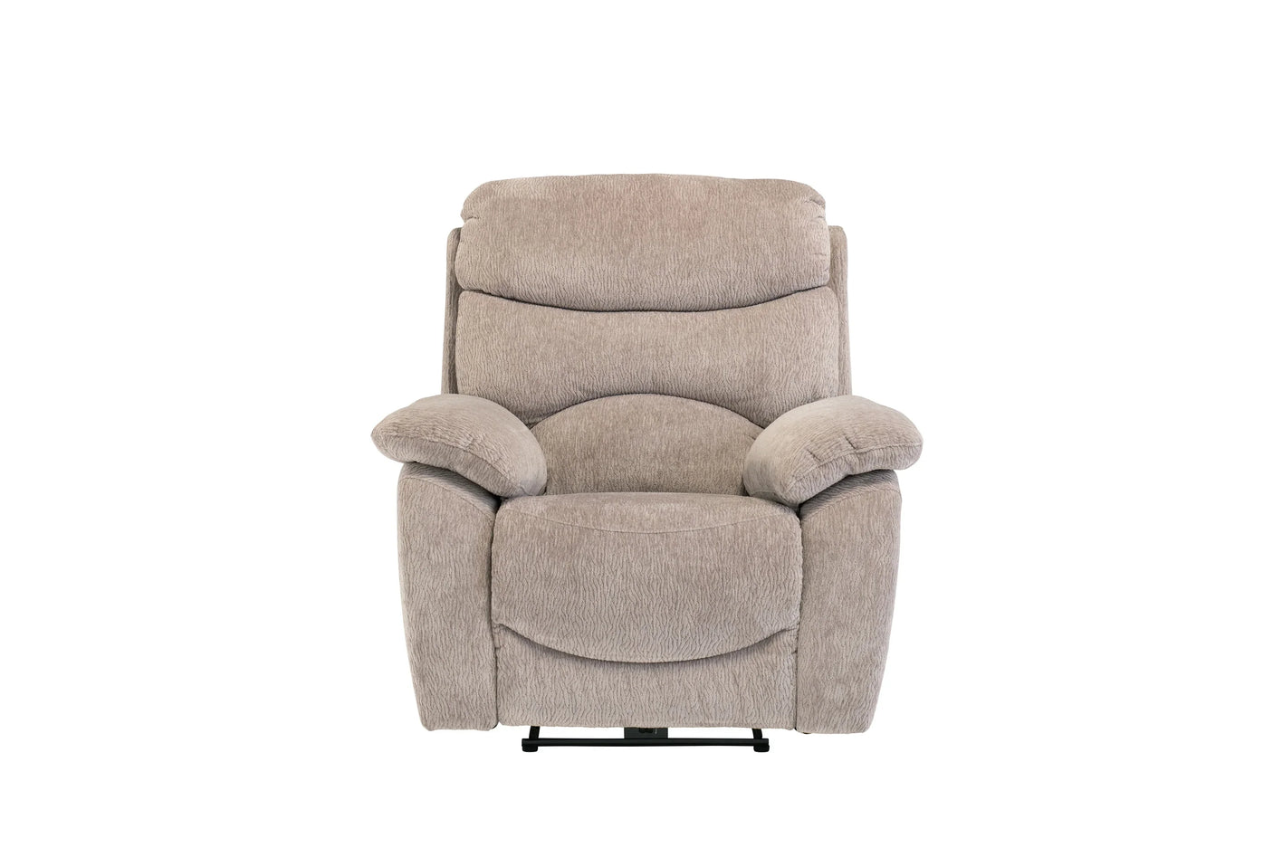 Stylish Reclining Armchair in Mink Fabric - Electric Comfort Seating