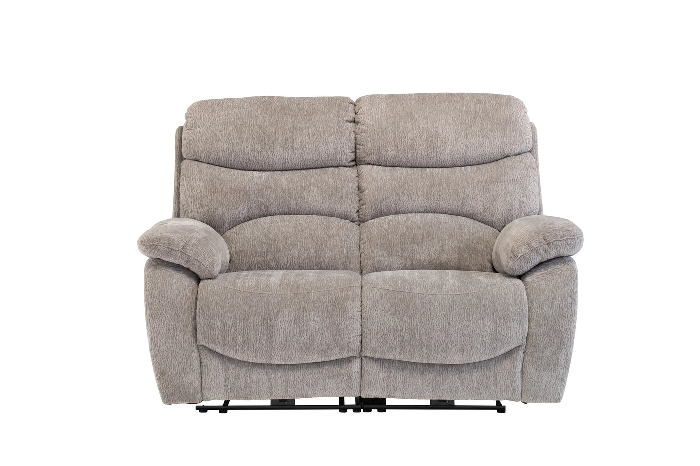 Light Grey Fabric Electric Recliner Sofa - 2 Seater Comfort