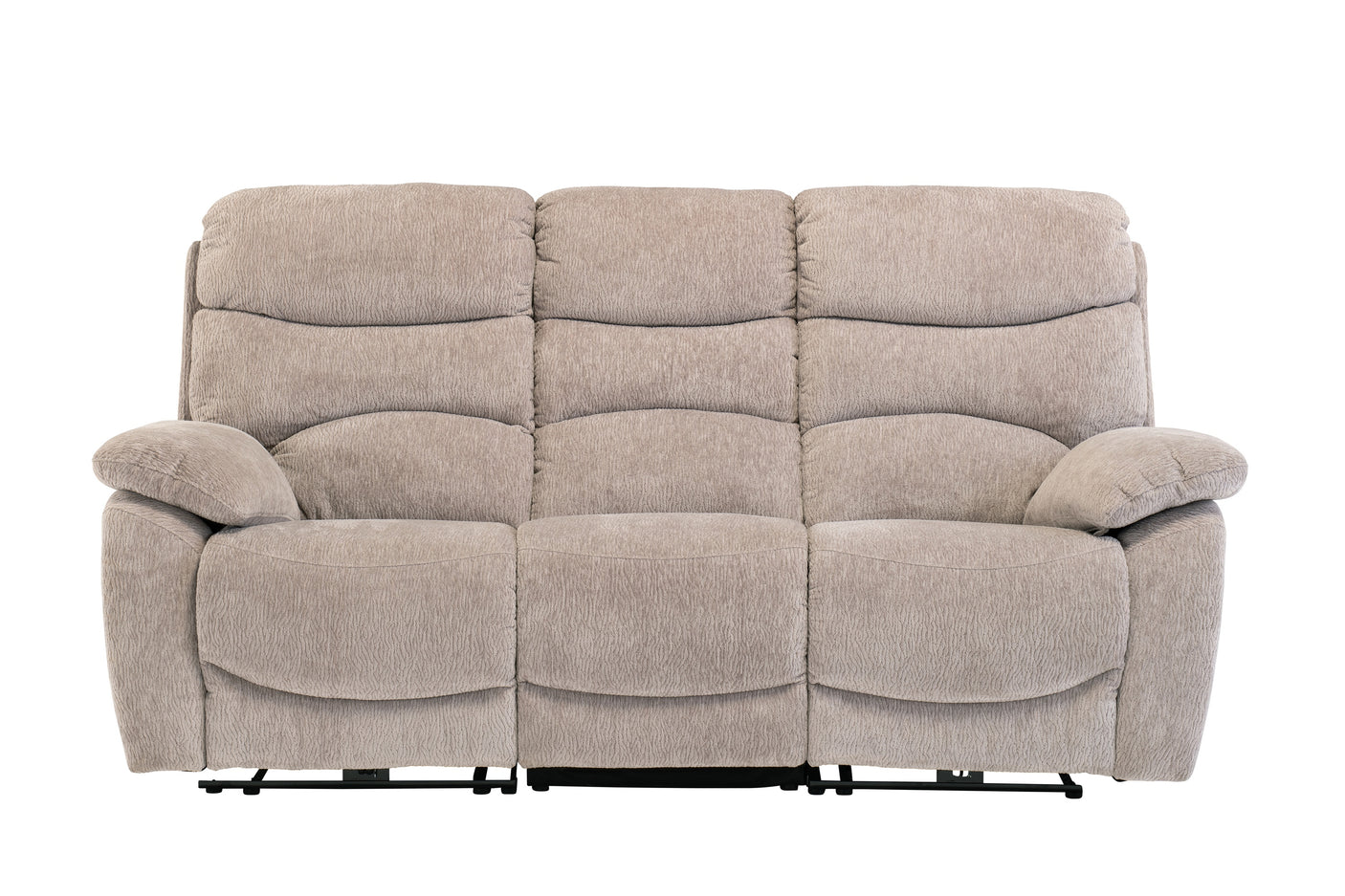 Mink Fabric Electric Recliner Sofa - 3 Seater Comfort Design