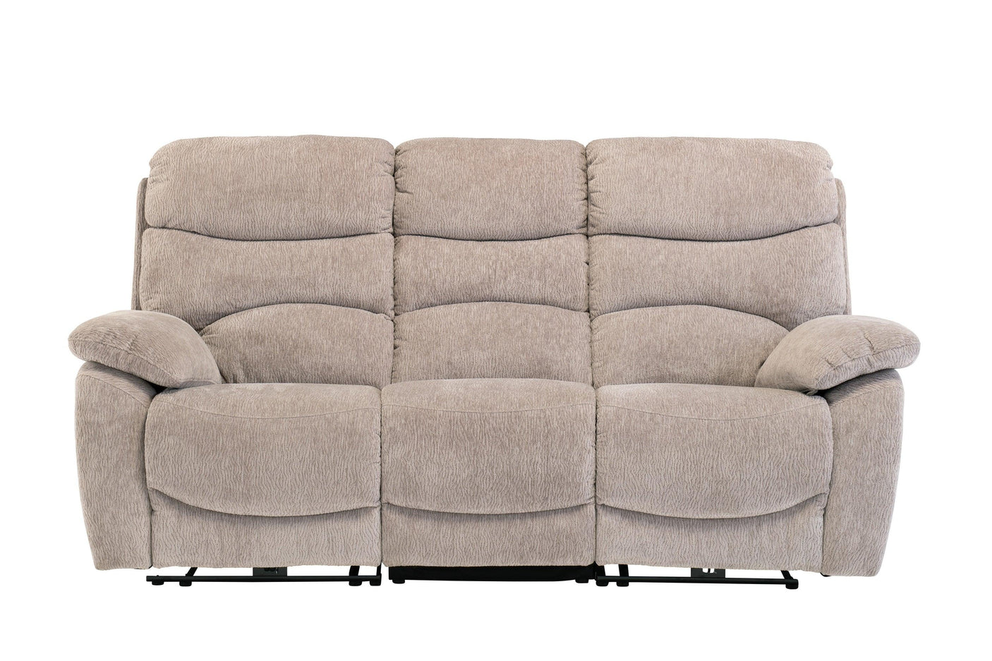 Mink Fabric Electric Recliner Sofa - 3 Seater Comfort Design