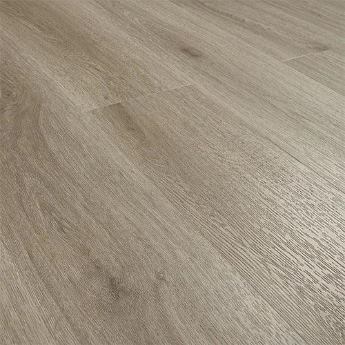 Urban grey laminate flooring with wood grain texture and matte finish