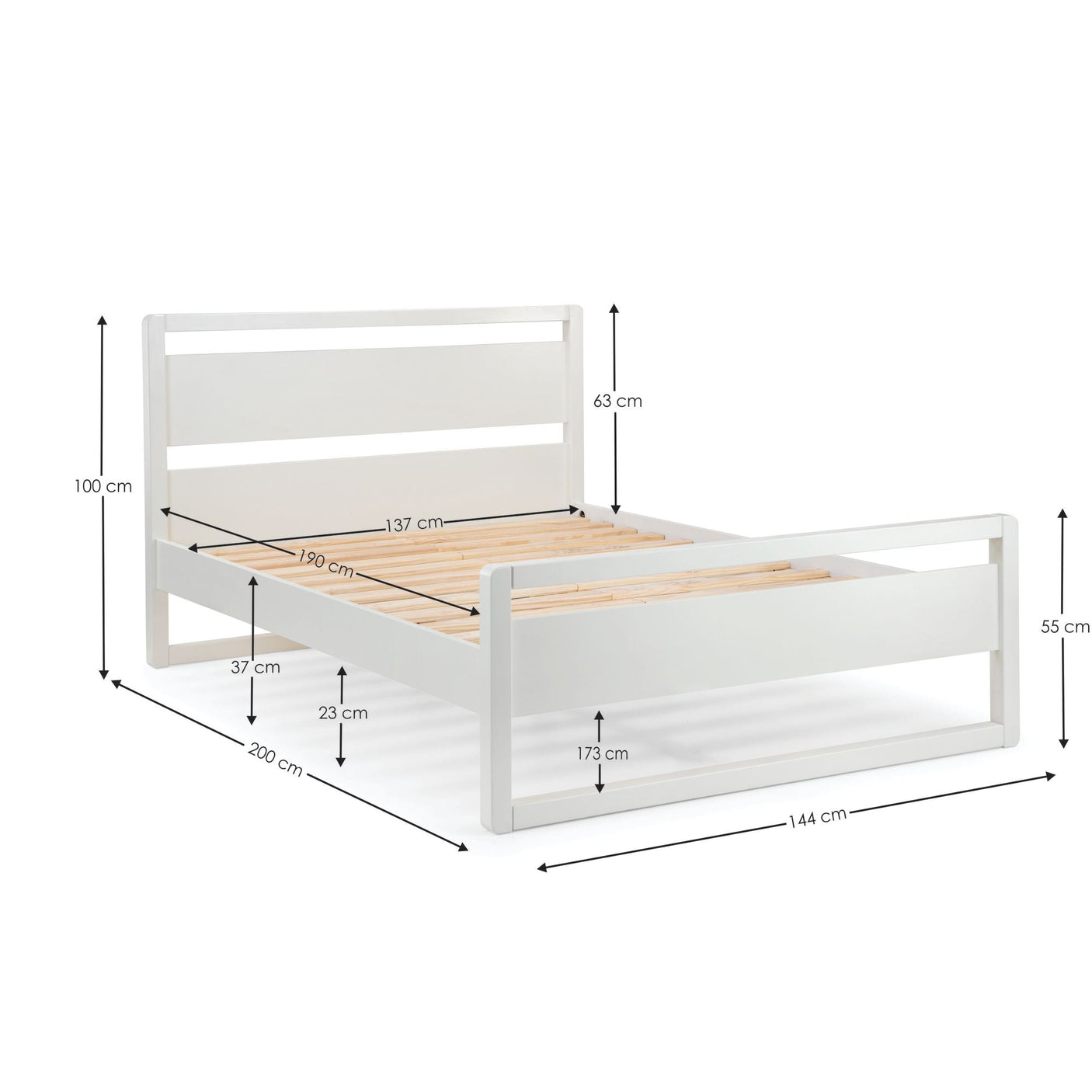 Venice Bed - Grey / Double - VEN012