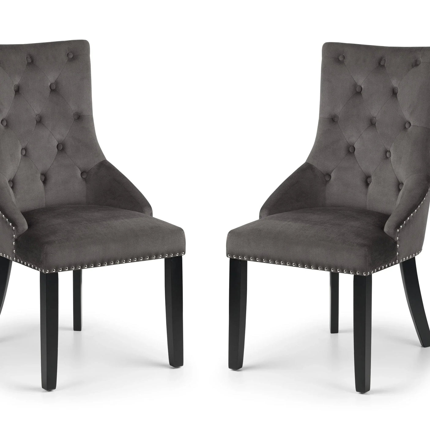 Veneto Knockerback Dining Chair (Set of 2) - Grey - VEN202