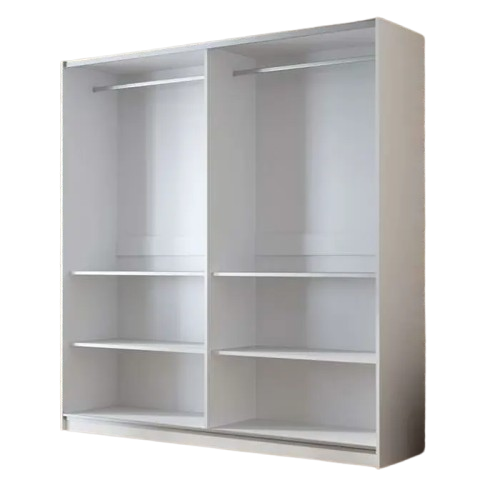 Vigo Sliding Mirrored Wardrobe with Shelves & Rails