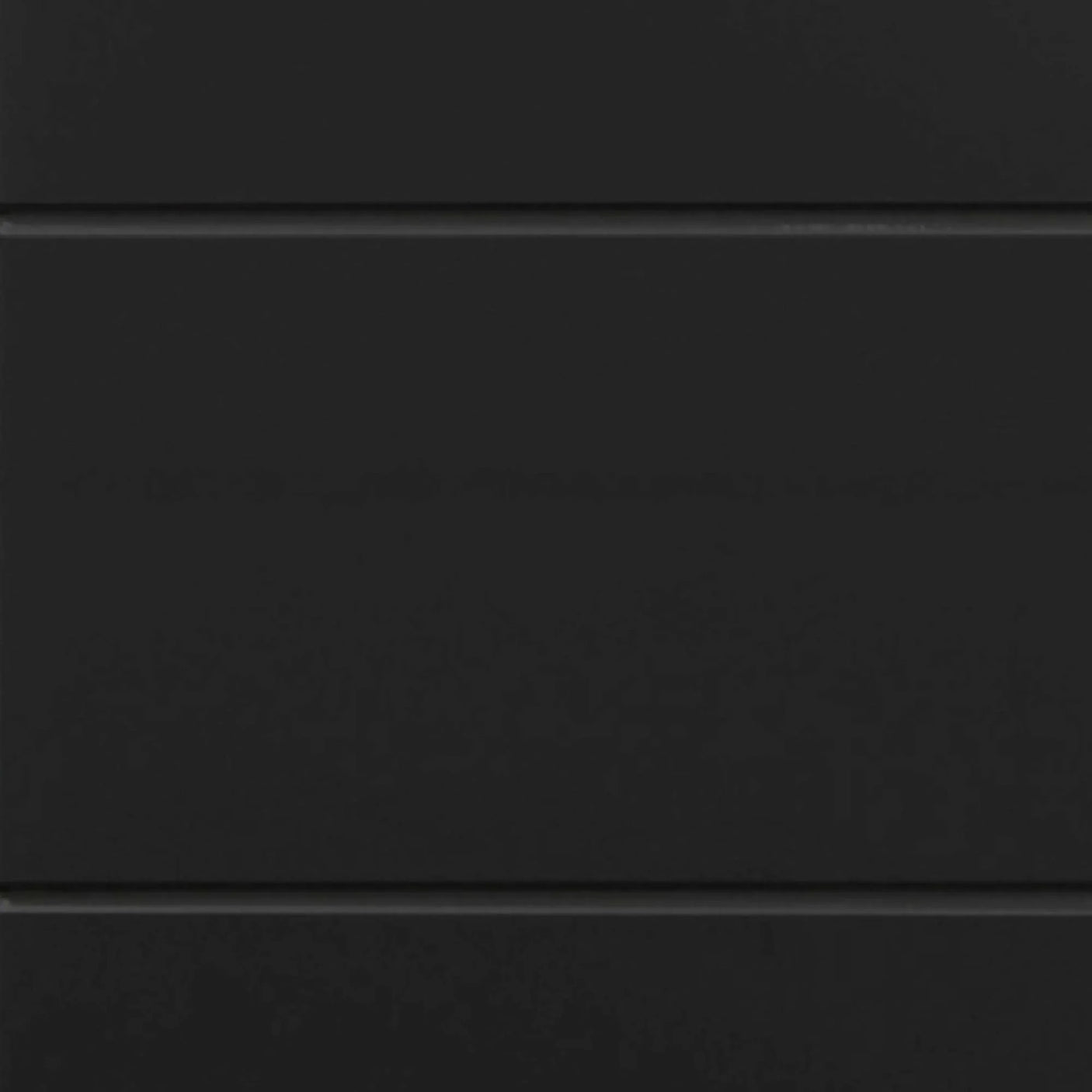 black gloss drawer front detail with horizontal groove lines
