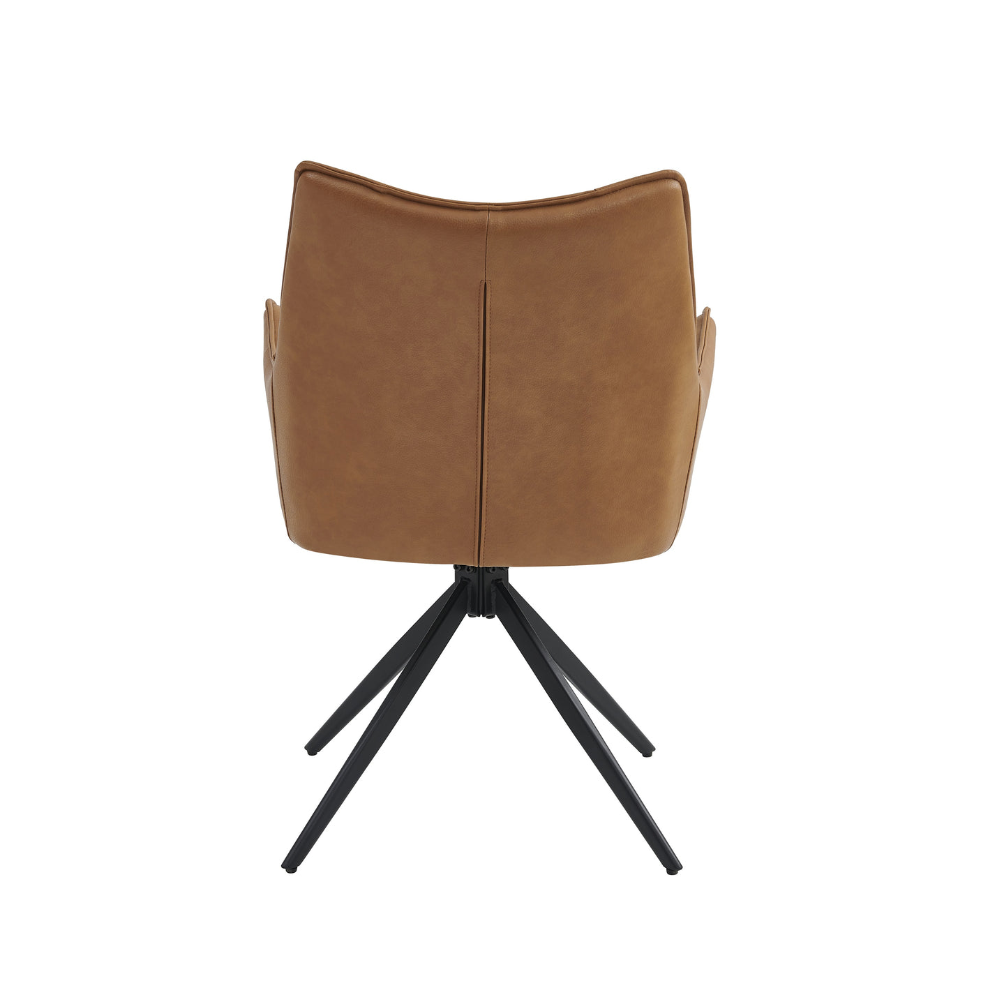 Stylish Tan PU Dining Armchair for Modern Homes