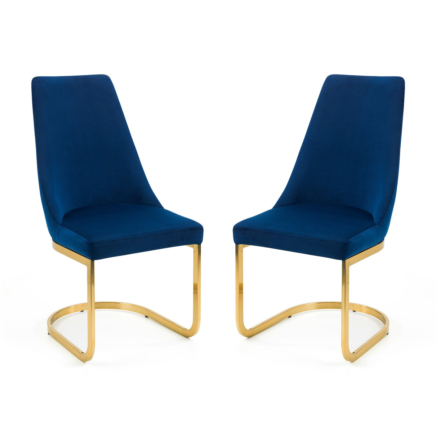 Vittoria Cantilever Dining Chairs (Set of 2) - Blue - VIT004