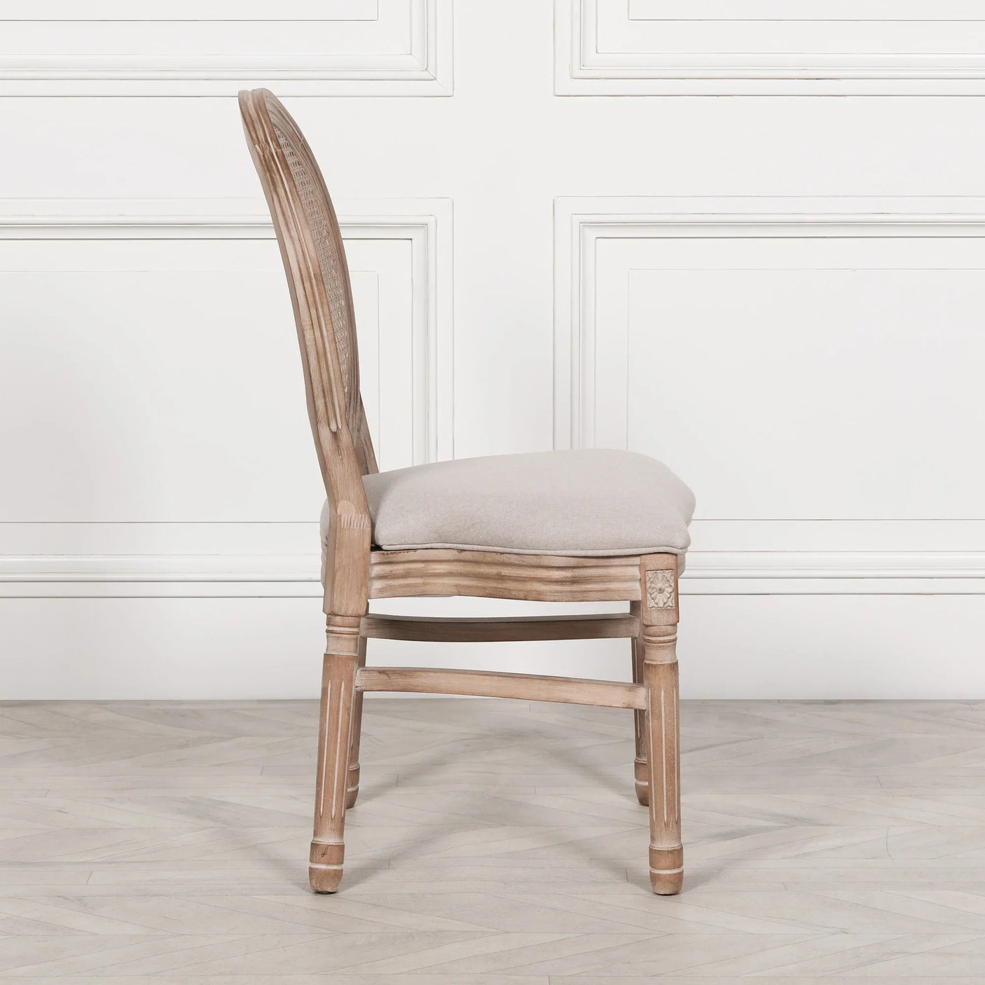 Wooden Louis Upholstered Dining Chair