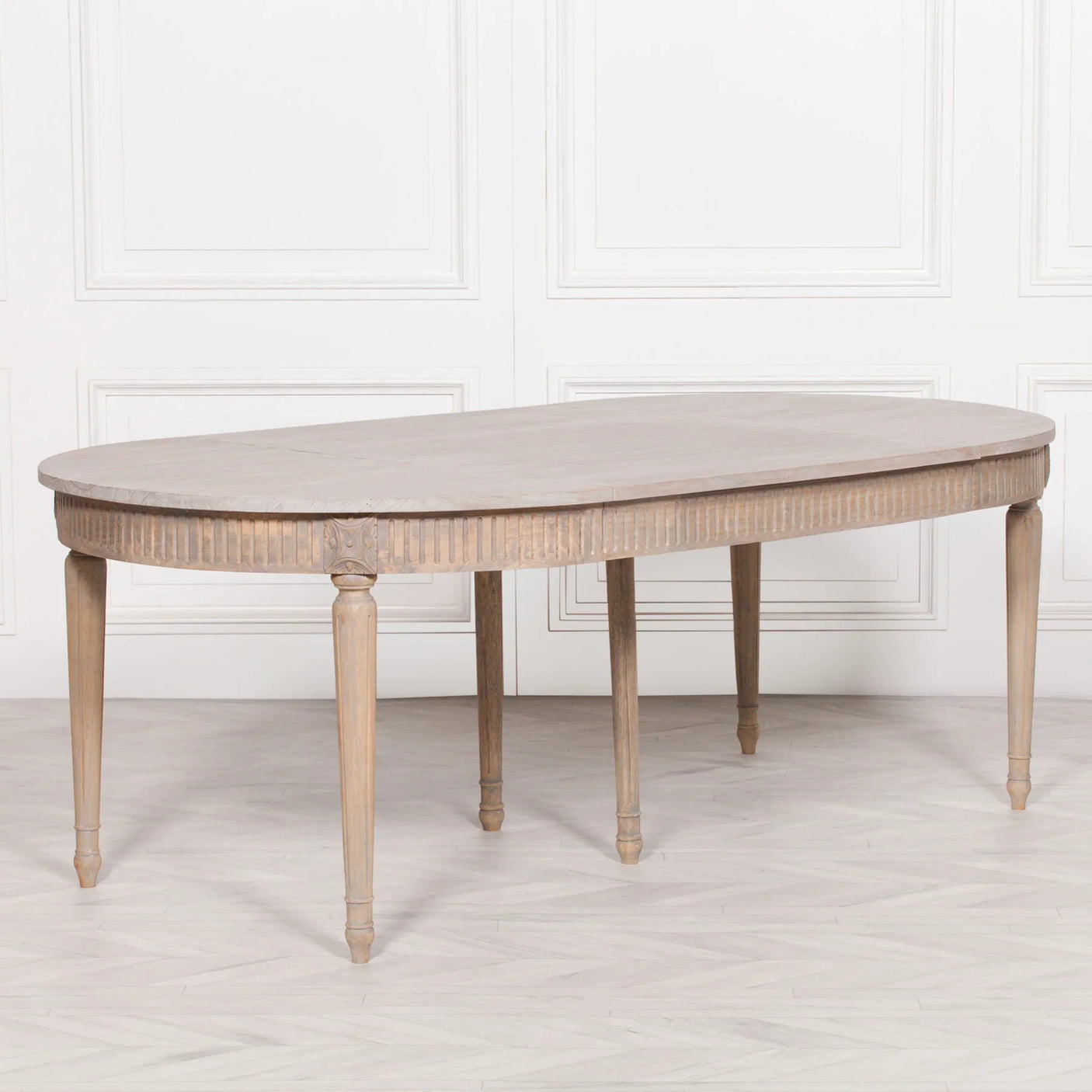 Rustic Wooden Extendable 117cm Dining Table