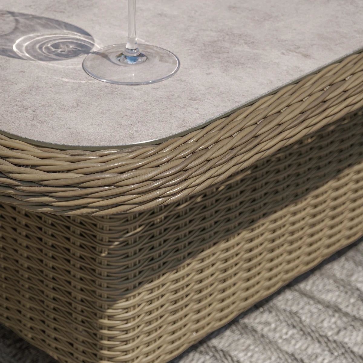 Winchester Royal U-Shaped Sofa Set with Rising Table - Ceramic Top