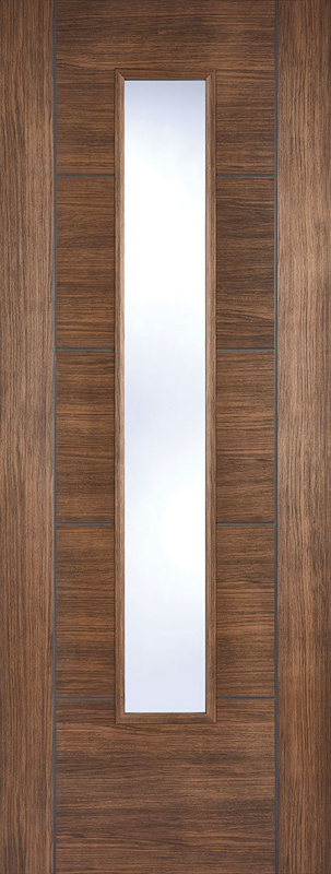 Walnut Laminate Vancouver Glazed - Walnut - 1981 x 686 (27") x 35mm
