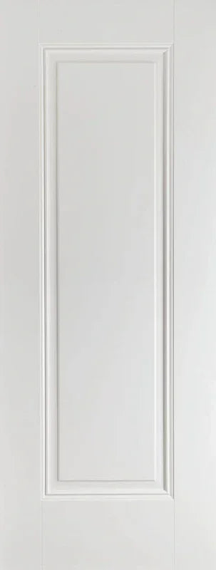 White interior panel door with rectangular recessed center feature