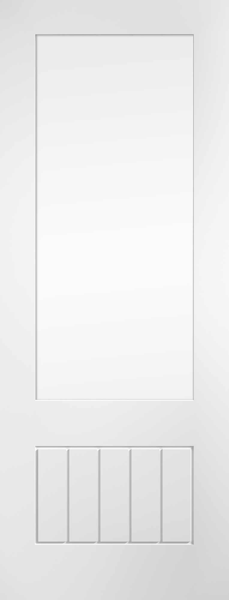 White Mexicano Three Quarter Clear Glazed Clearance - White - 1981 x 686 (27") x 35mm