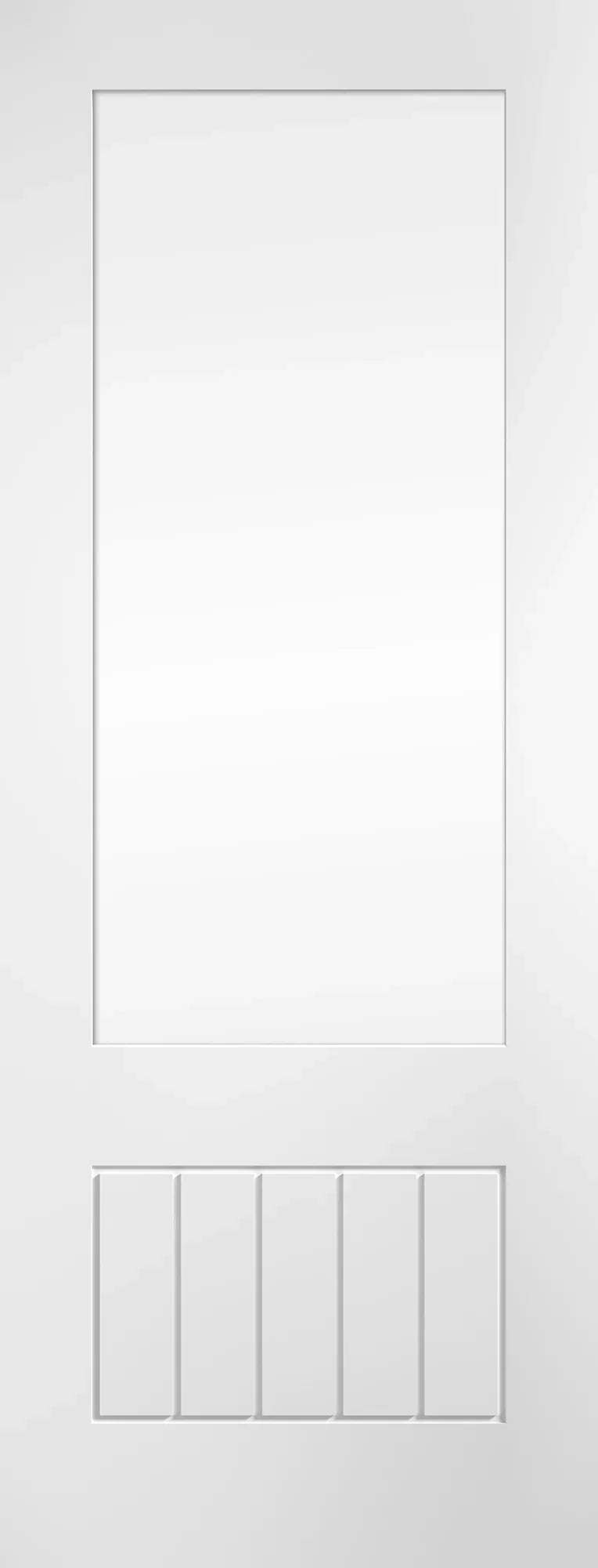 White Mexicano Three Quarter Clear Glazed Clearance - White - 1981 x 686 (27") x 35mm