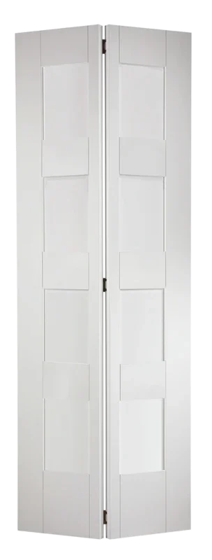 White Shaker Glazed 4L Bi Fold - Standard - 1981 x 686 (27") x 35mm