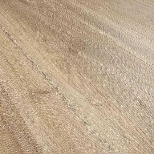 Whitewashed oak flooring with natural wood grain and subtle textured finish