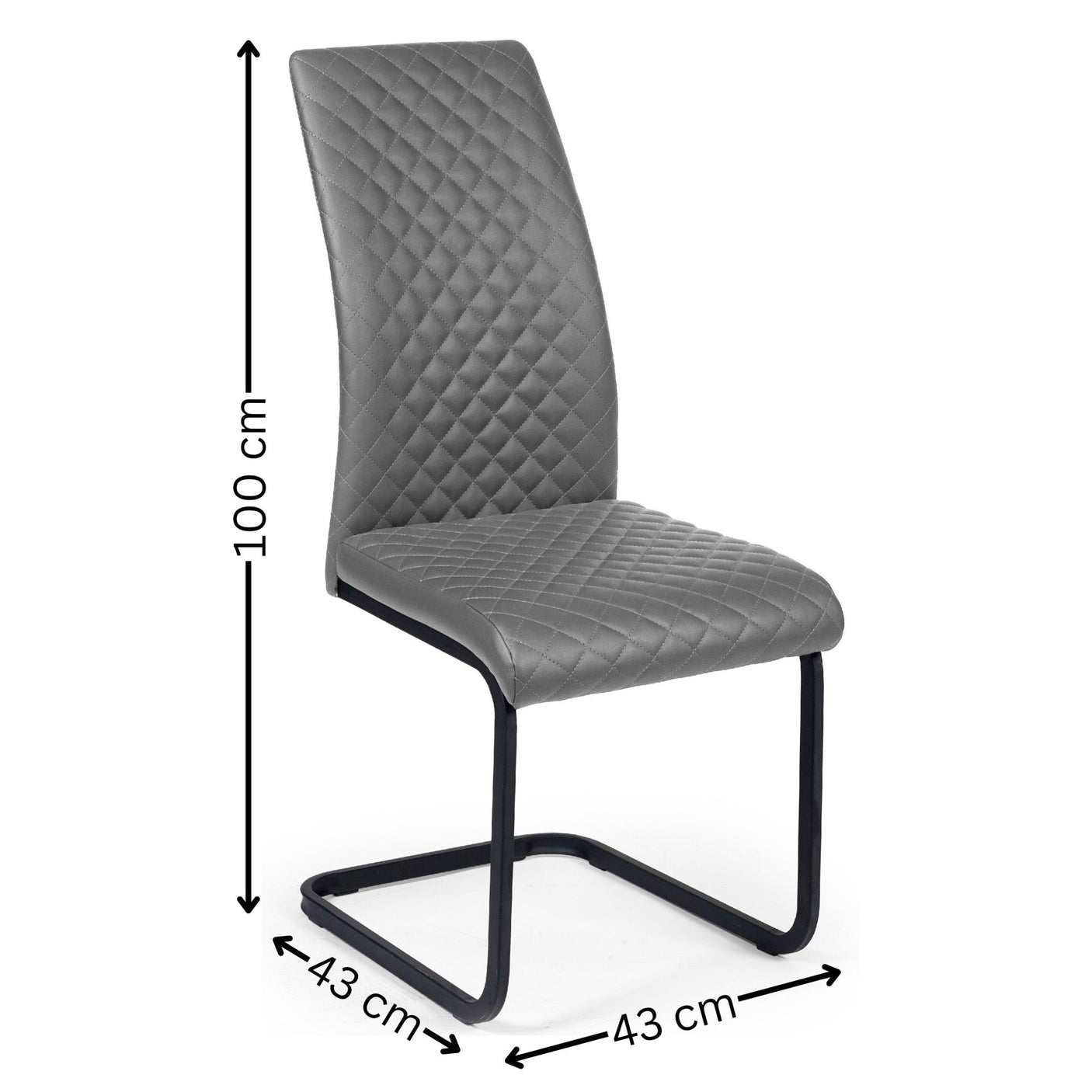 Xavier Dining Chair (Set of 4) - Grey - XAV101