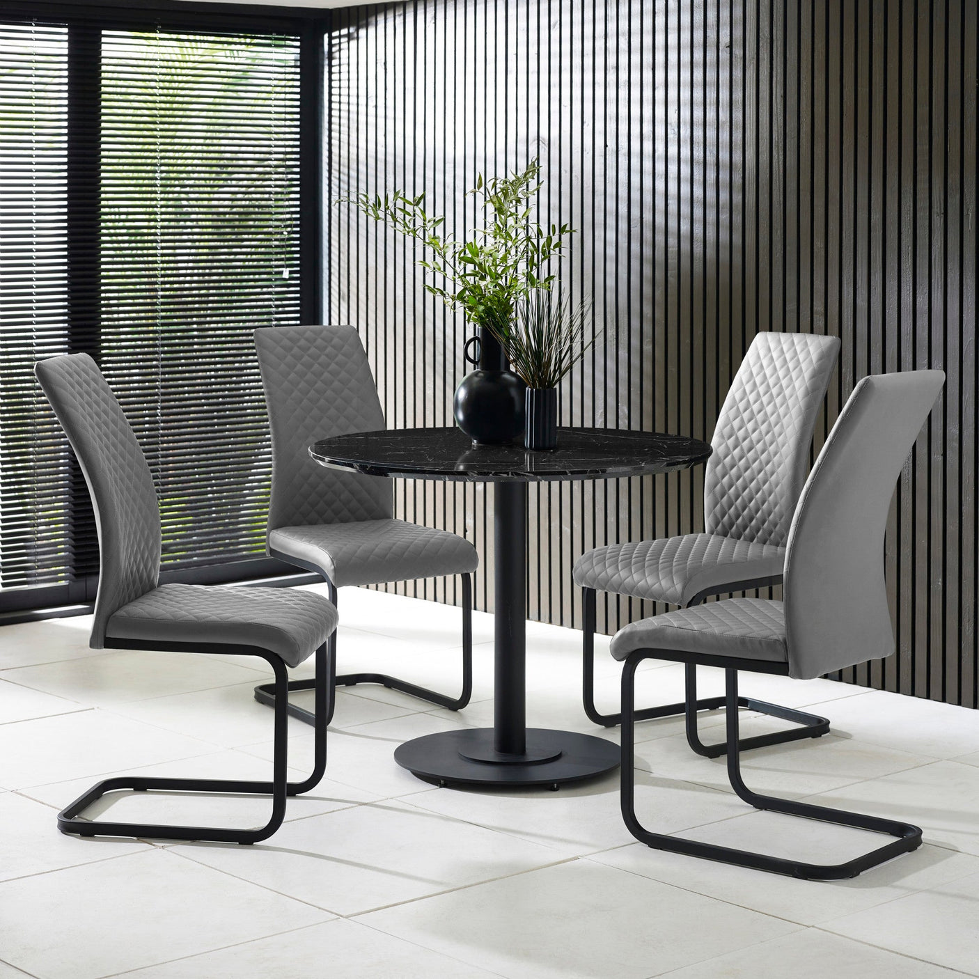 Xavier Dining Chair (Set of 4) - Grey - XAV101