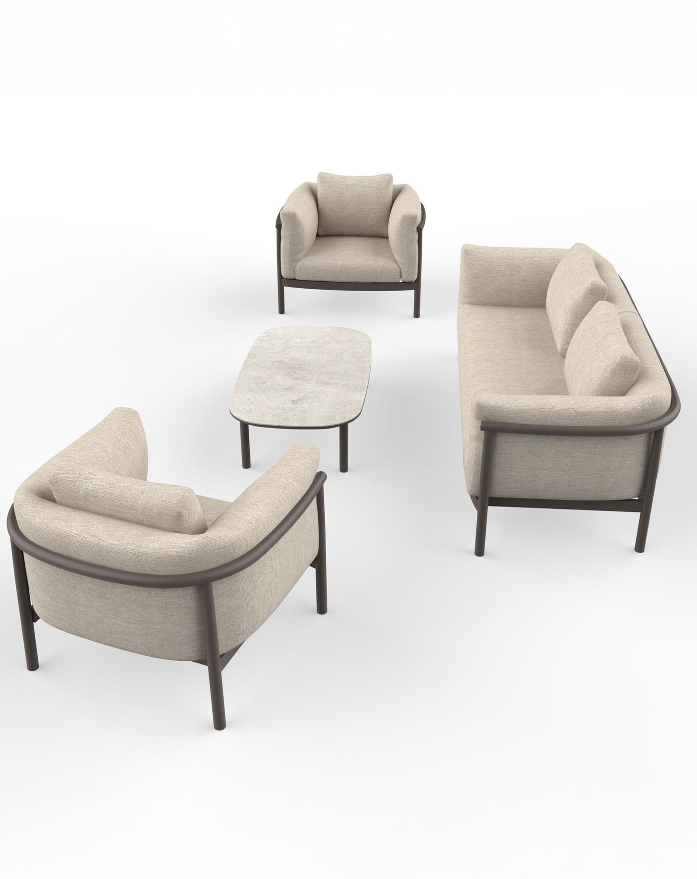Image of ZOYA 4-Seater Lounging Set with Coffee Table