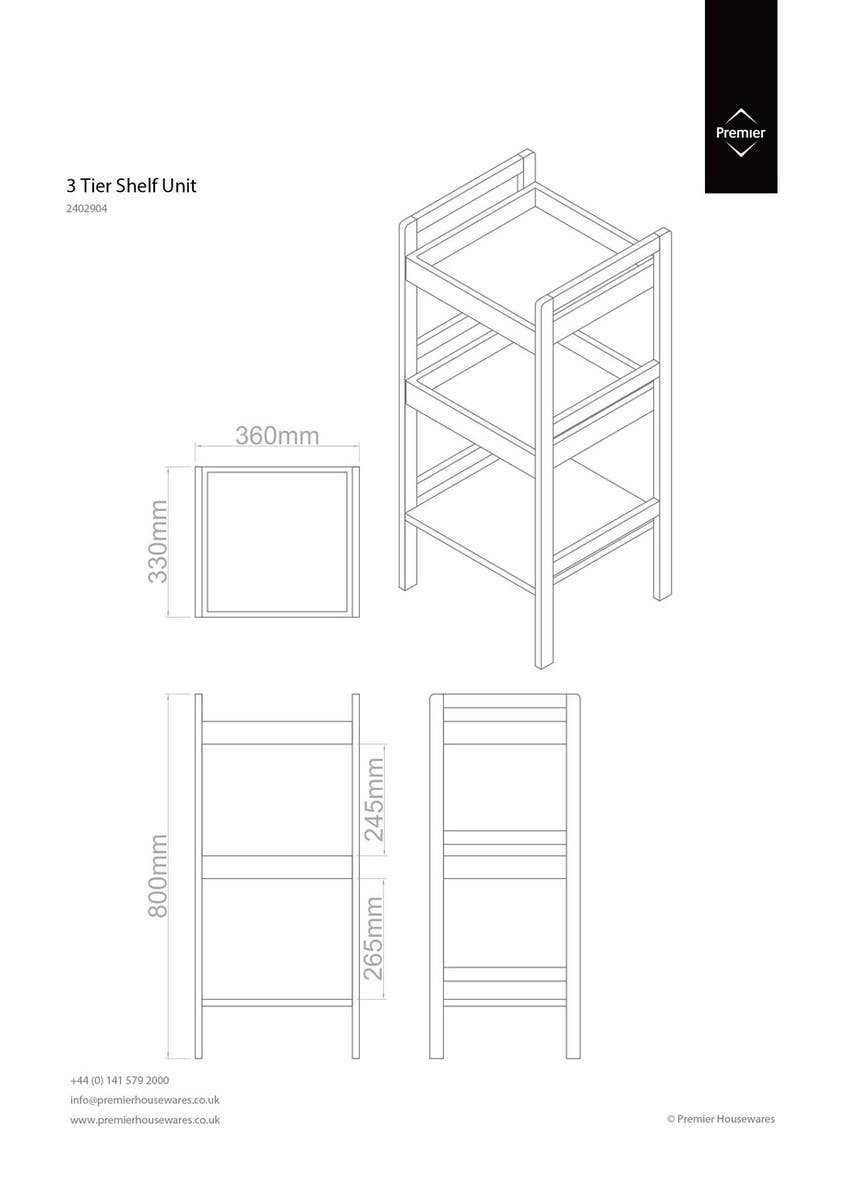 Three-tier small shelf unit with a high gloss white finish, featuring a minimalist design and open shelving for storage or display. The unit has a sleek, modern look with straight lines and no visible hardware