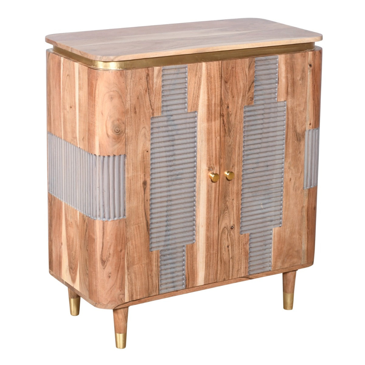 Wilton Acacia Wood 2 Doors Sideboard with lacquered finish