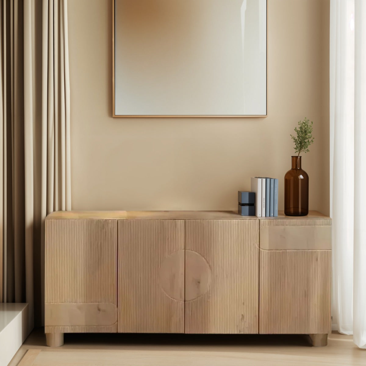 Austin solid wooden extra large sideboard made from mango wood