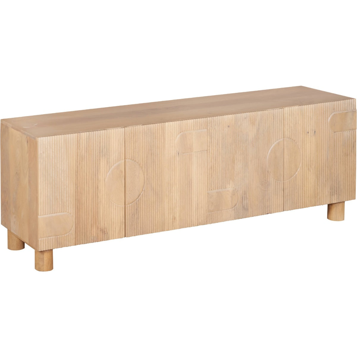 Austin solid wood large low board TV cabinet in a stylish living room