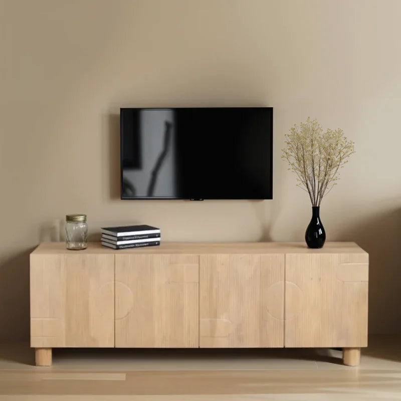 Austin Solid Wood Large Low Board Tv Cabinet