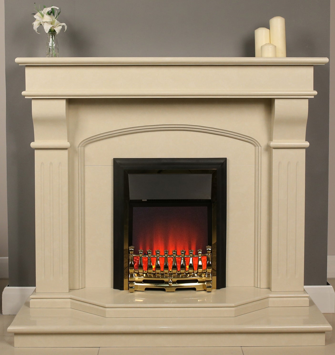 60" Ivory Cream Unfilled Hearth 1524*460*70mm
