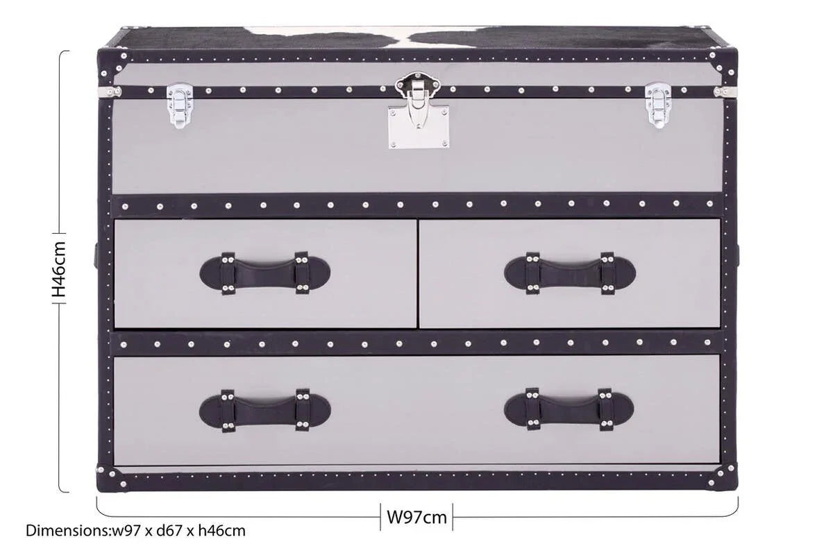 Monochrome Cowhide Coffee Table