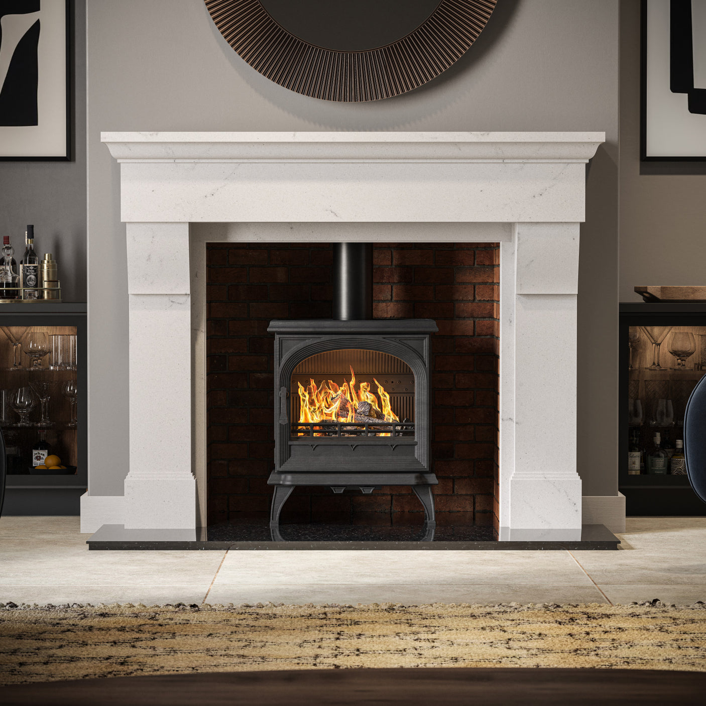 GMS 60" Cabra Honed Naples White Surround