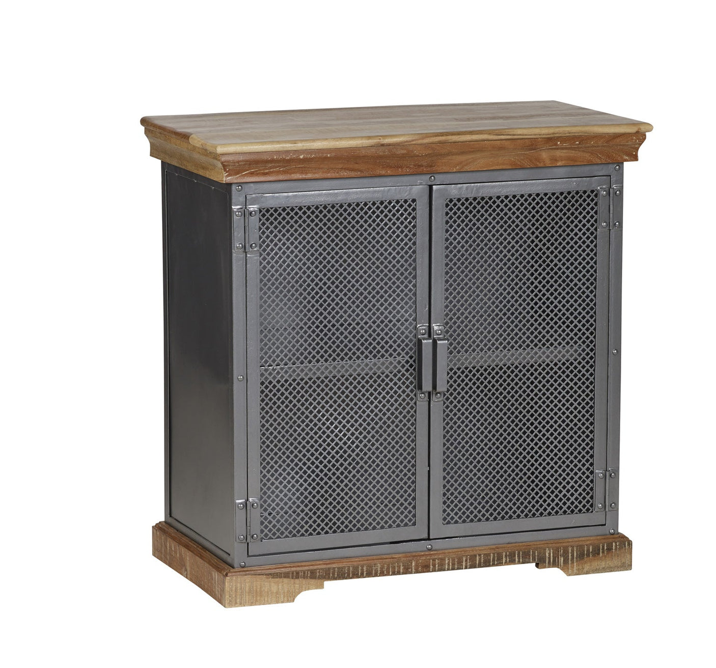Metropolis Industrial Sideboard made of acacia wood with two doors and shelves
