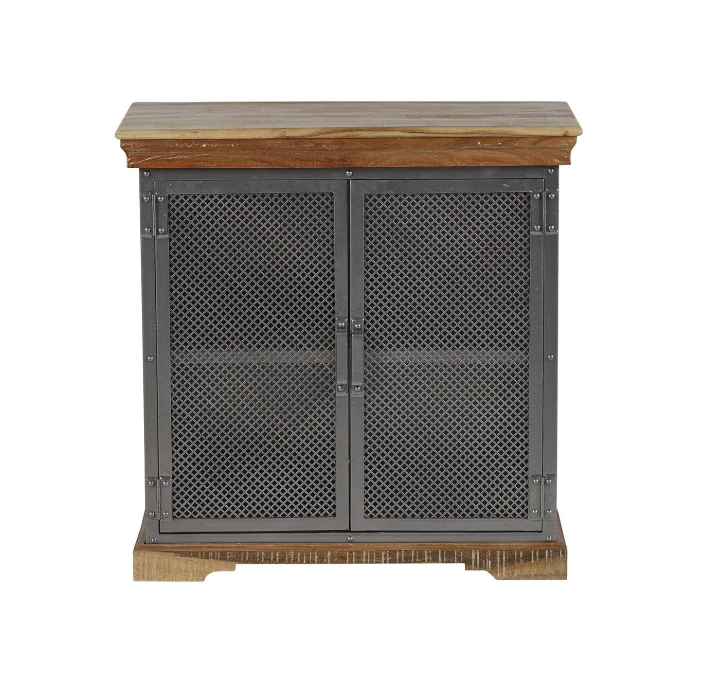 Metropolis Industrial Sideboard made of acacia wood with two doors and shelves