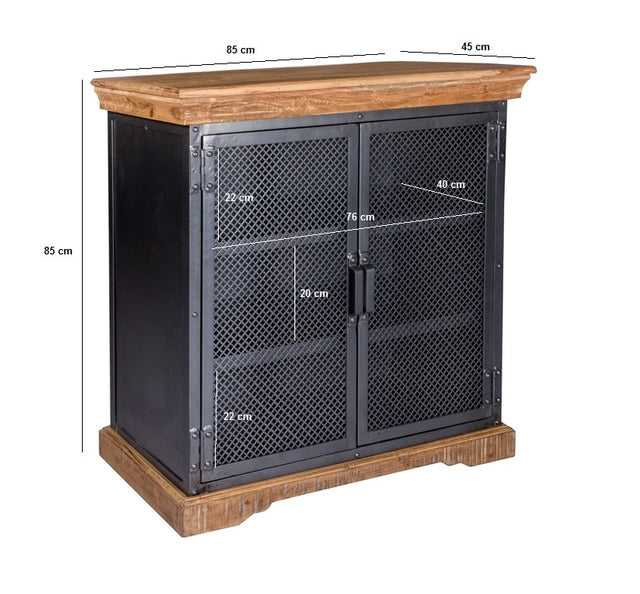 Metropolis Industrial Sideboard And Hutch Set - View 2