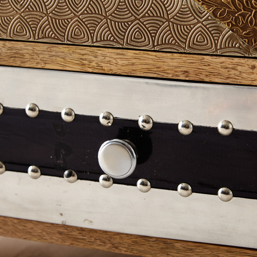 Sorio 14 Drawer Chest made from reclaimed wood, fully assembled