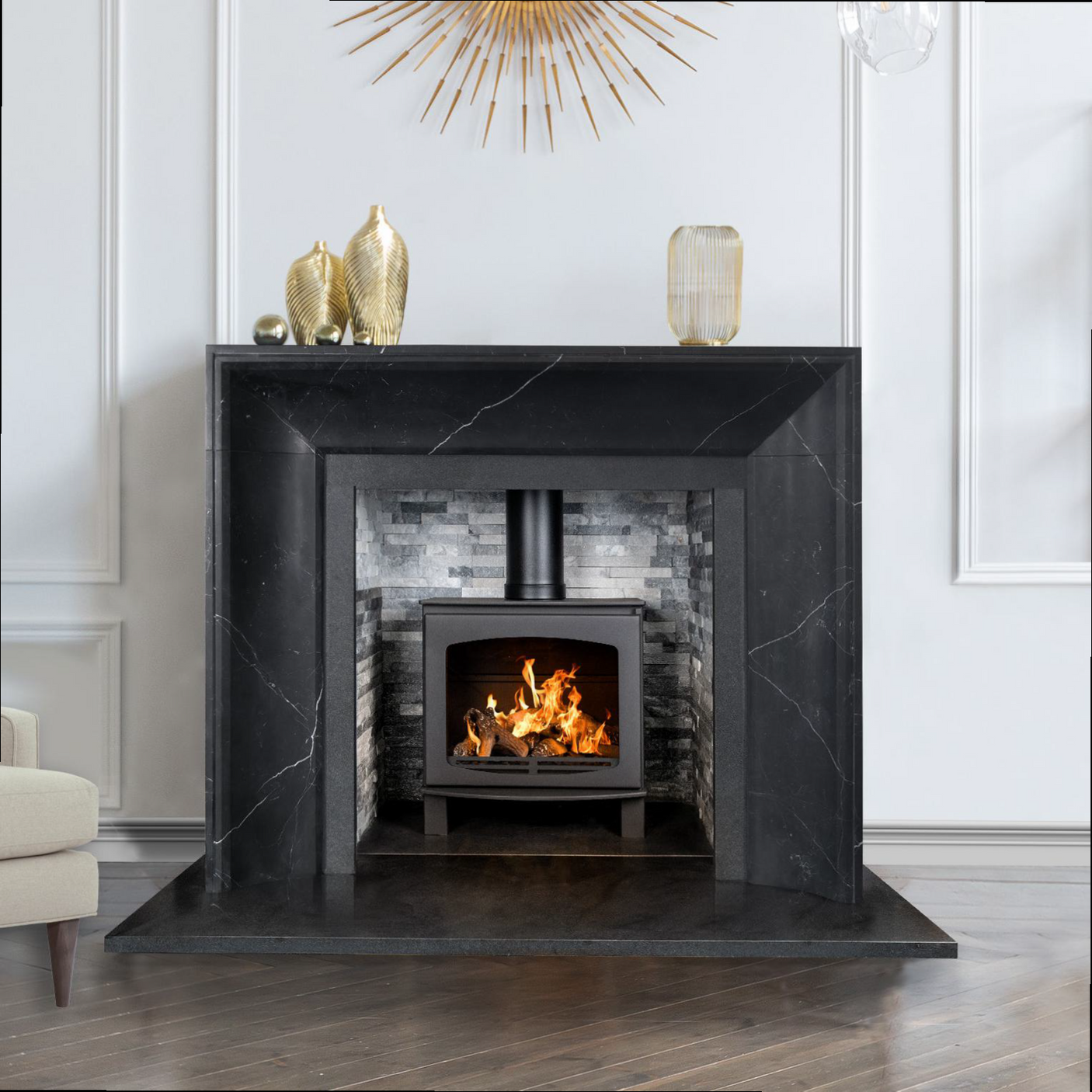 54 Inch Gatsby Honed Nocturnal Moon Surround