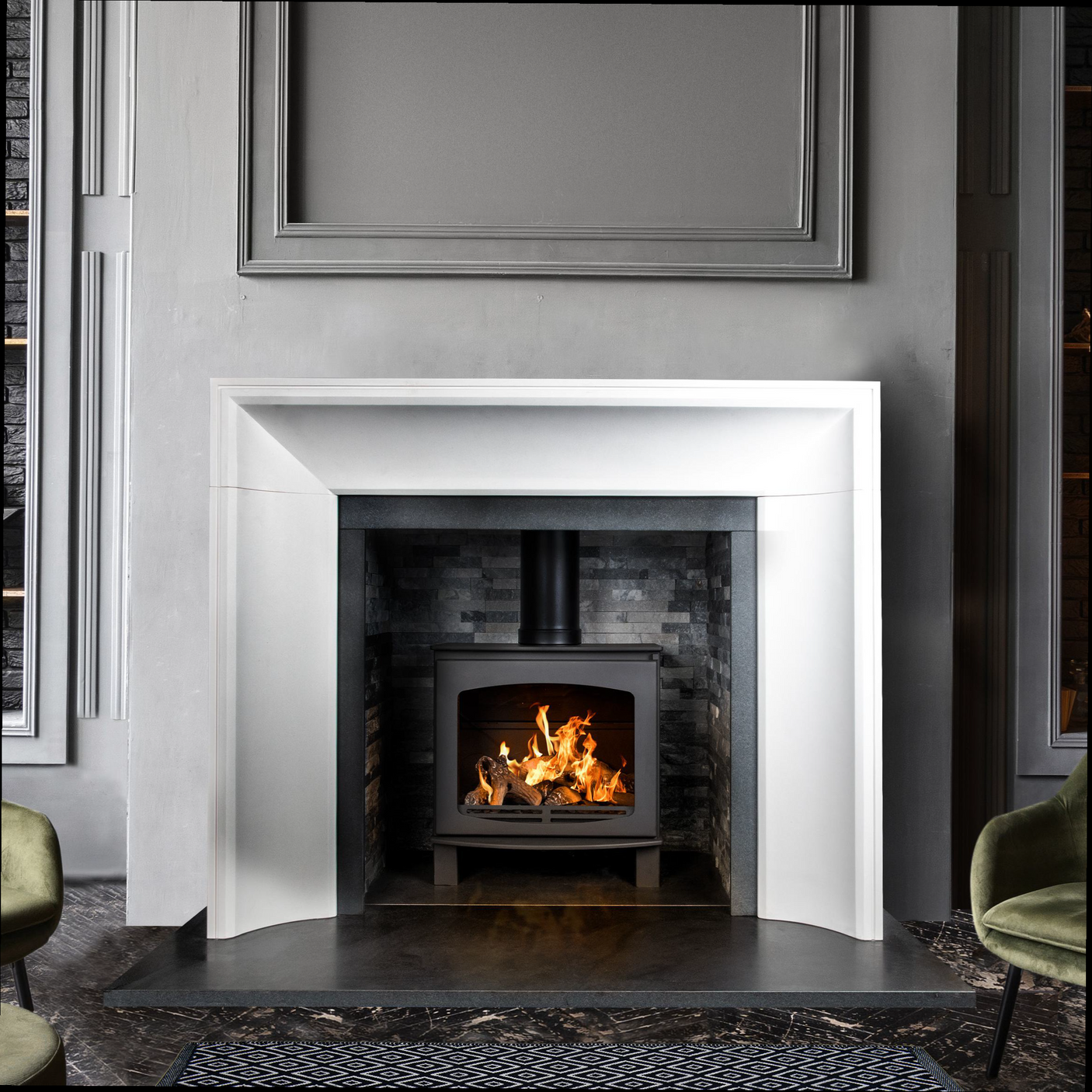 54" Gatsby Honed Limestone Surround