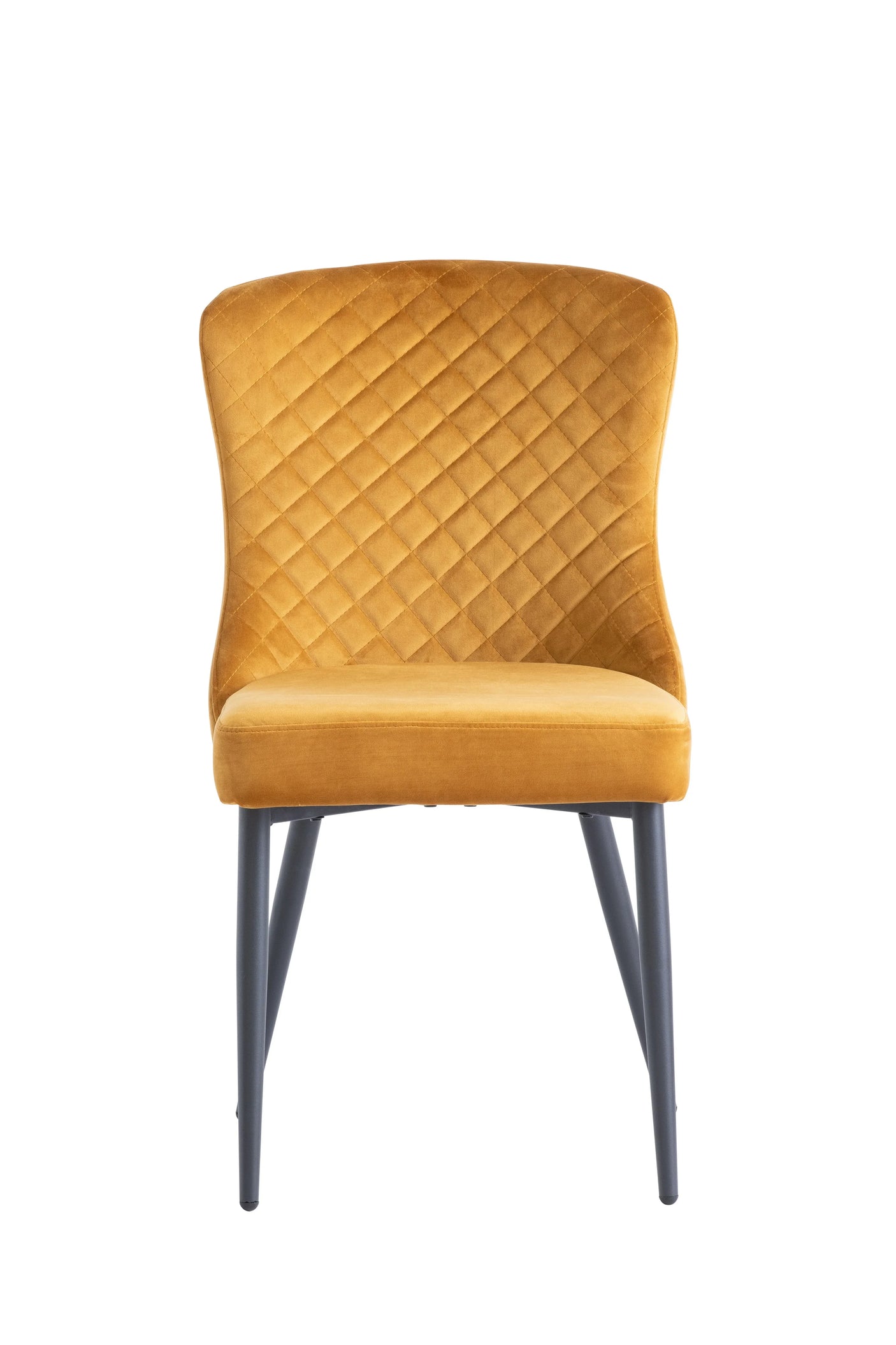 Luxurious Velvet Dining Chair in Antique Gold Finish