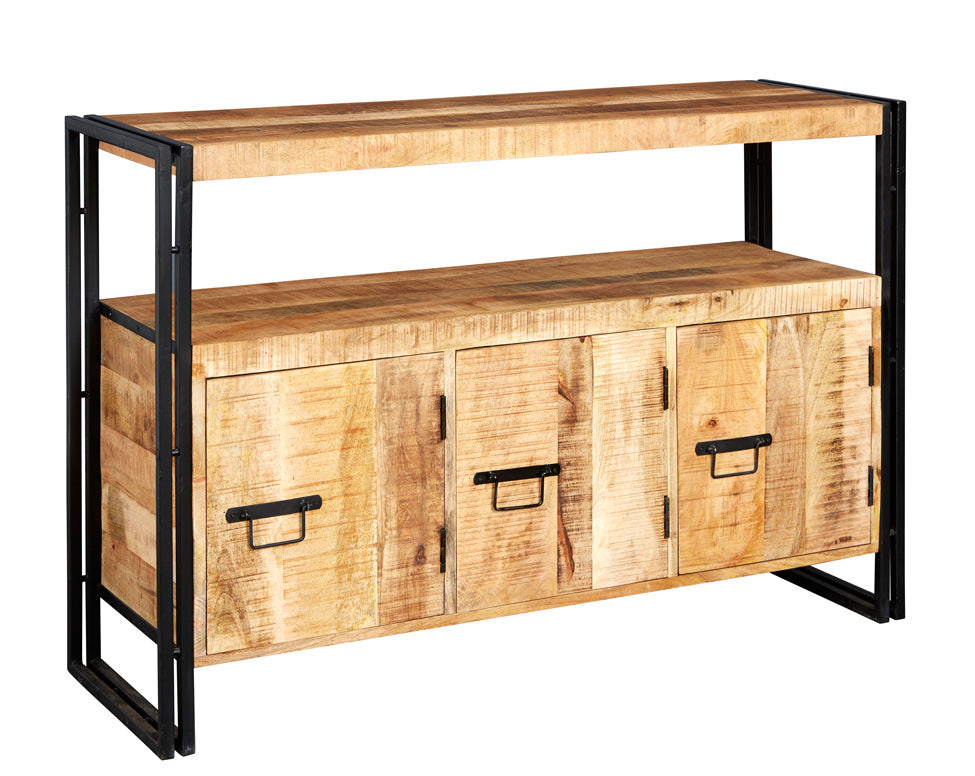 Cosmo Industrial Sideboard made of reclaimed wood and metal