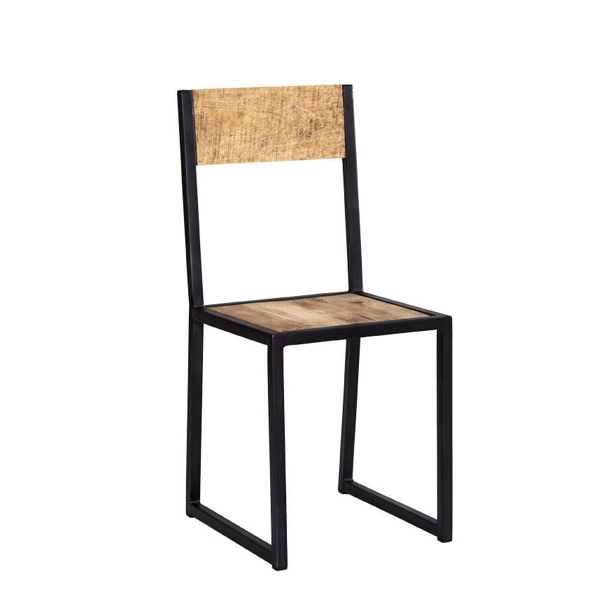 Cosmo Industrial Dining Chair made of reclaimed wood and metal