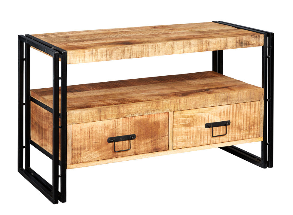 Cosmo Industrial TV Stand made from reclaimed wood and metal