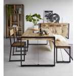 Cosmo Industrial Metal & Wood Dining Chair (Sold in Pairs) - View 5