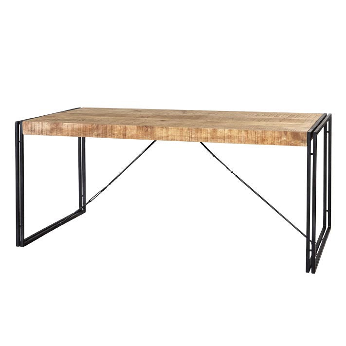 Cosmo Industrial Dining Table made of reclaimed wood and metal
