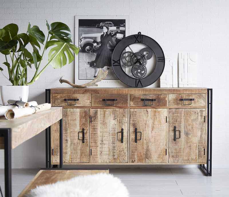 Cosmo Industrial Extra Large Sideboard - View 2
