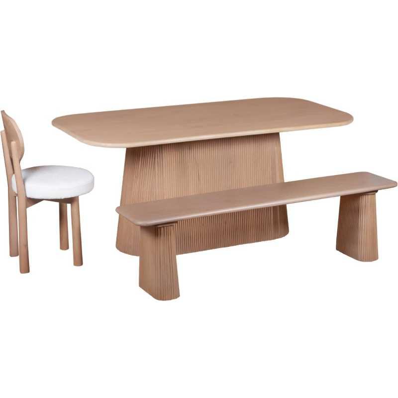 Indus Solid Wood 6-8 Seater Dining Table - View 2