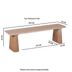 Indus Solid Wood Dining Bench - View 5